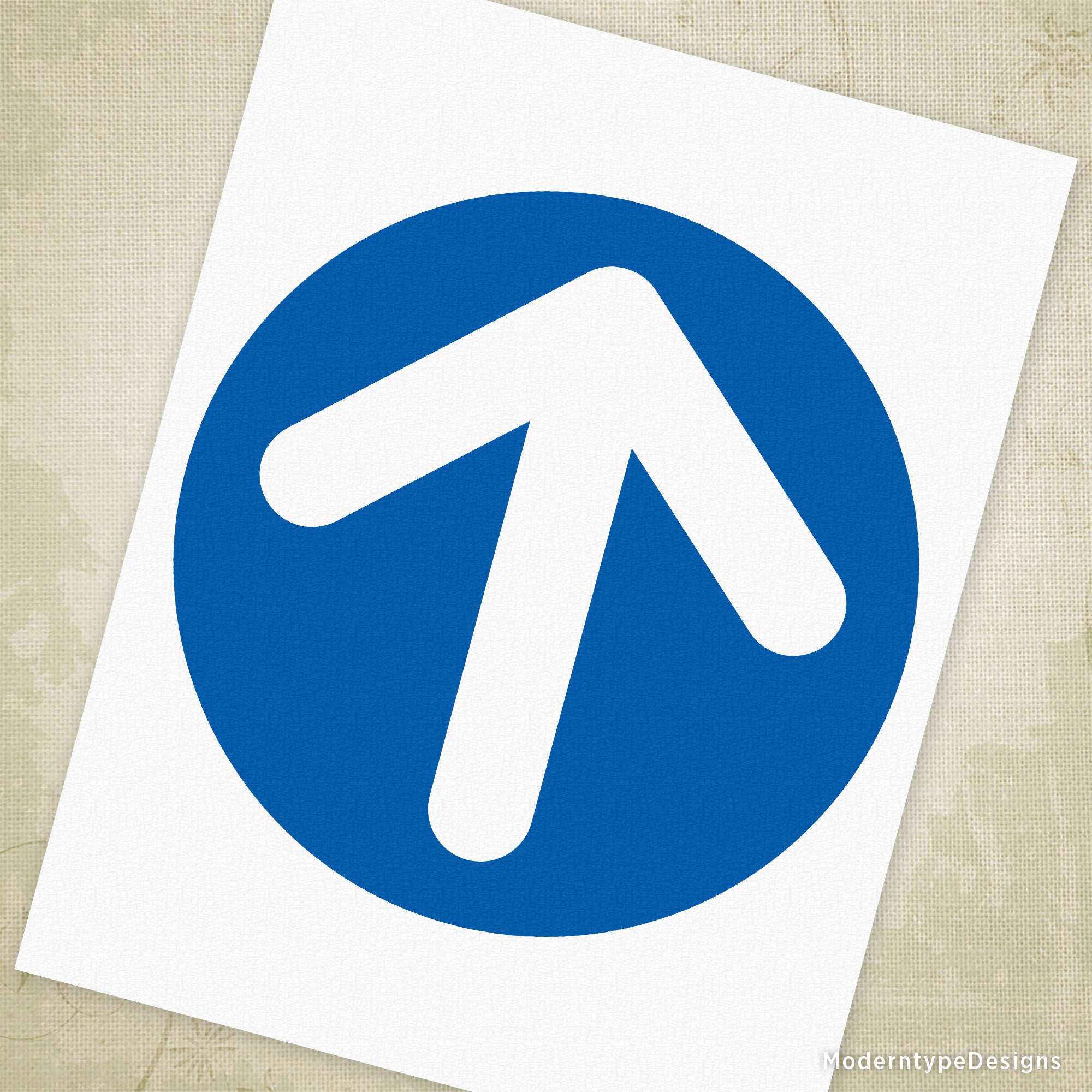 Blue Arrow for any Direction Printable Sign