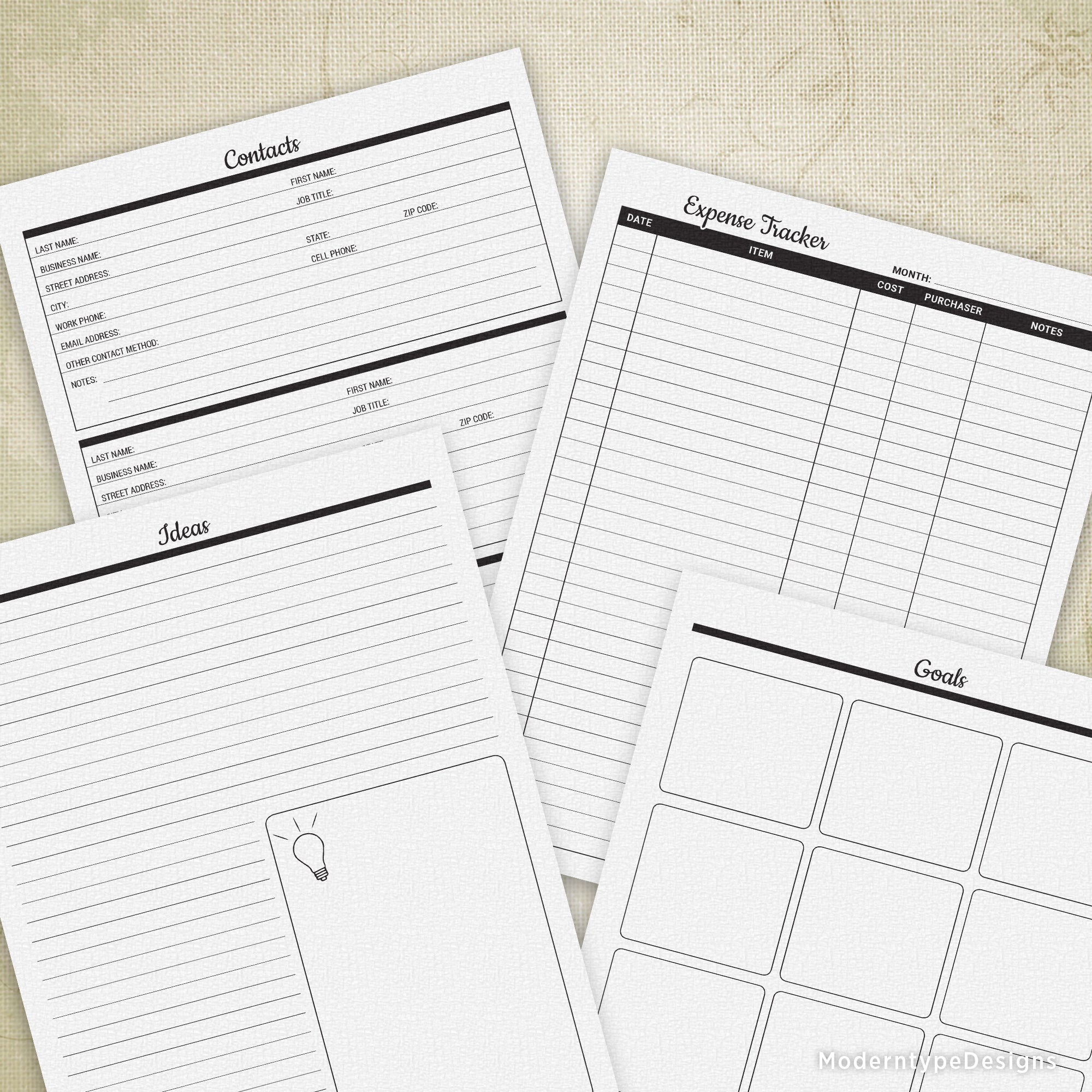 Business Planner Printable Kit