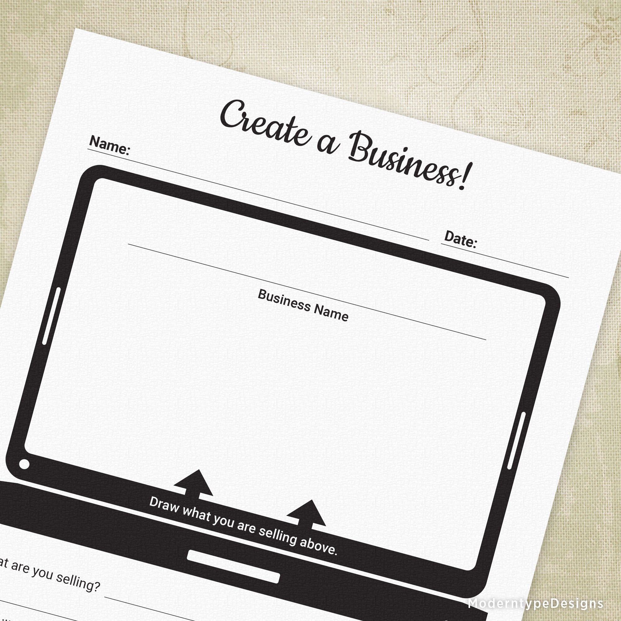 Create a Business Printable Planner for Kids