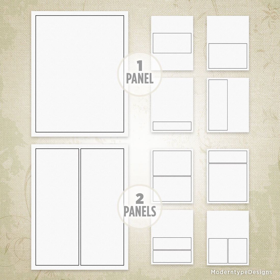 Basic Comic Book Panels Printable