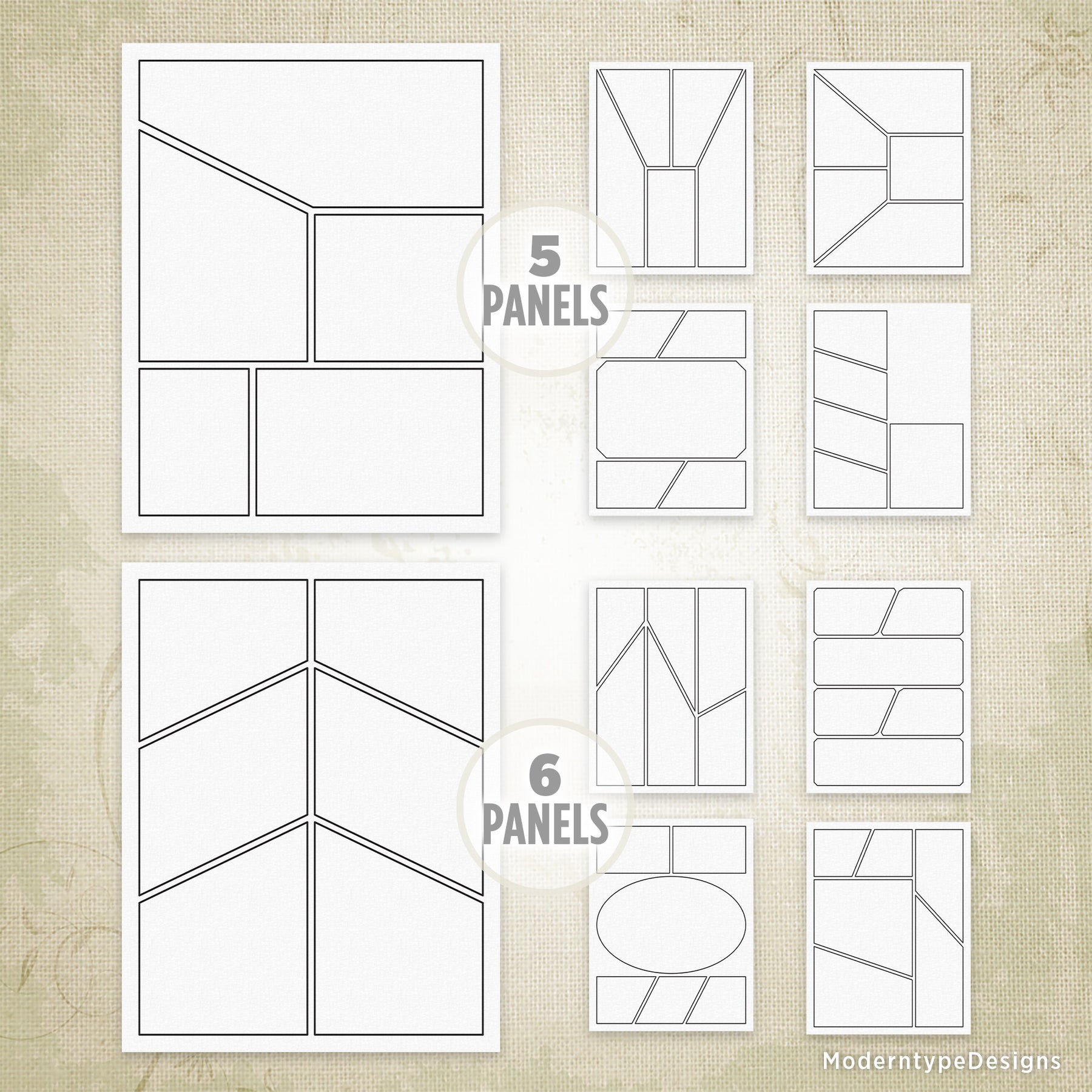 Complex Comic Book Panels Printable