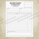 Delivery Docket Printable Form with Lines, Editable, #2