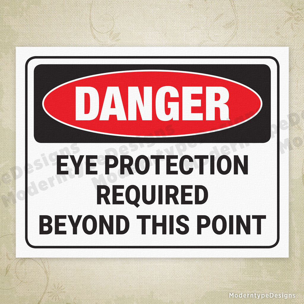 Eye Protection Required Printable Sign