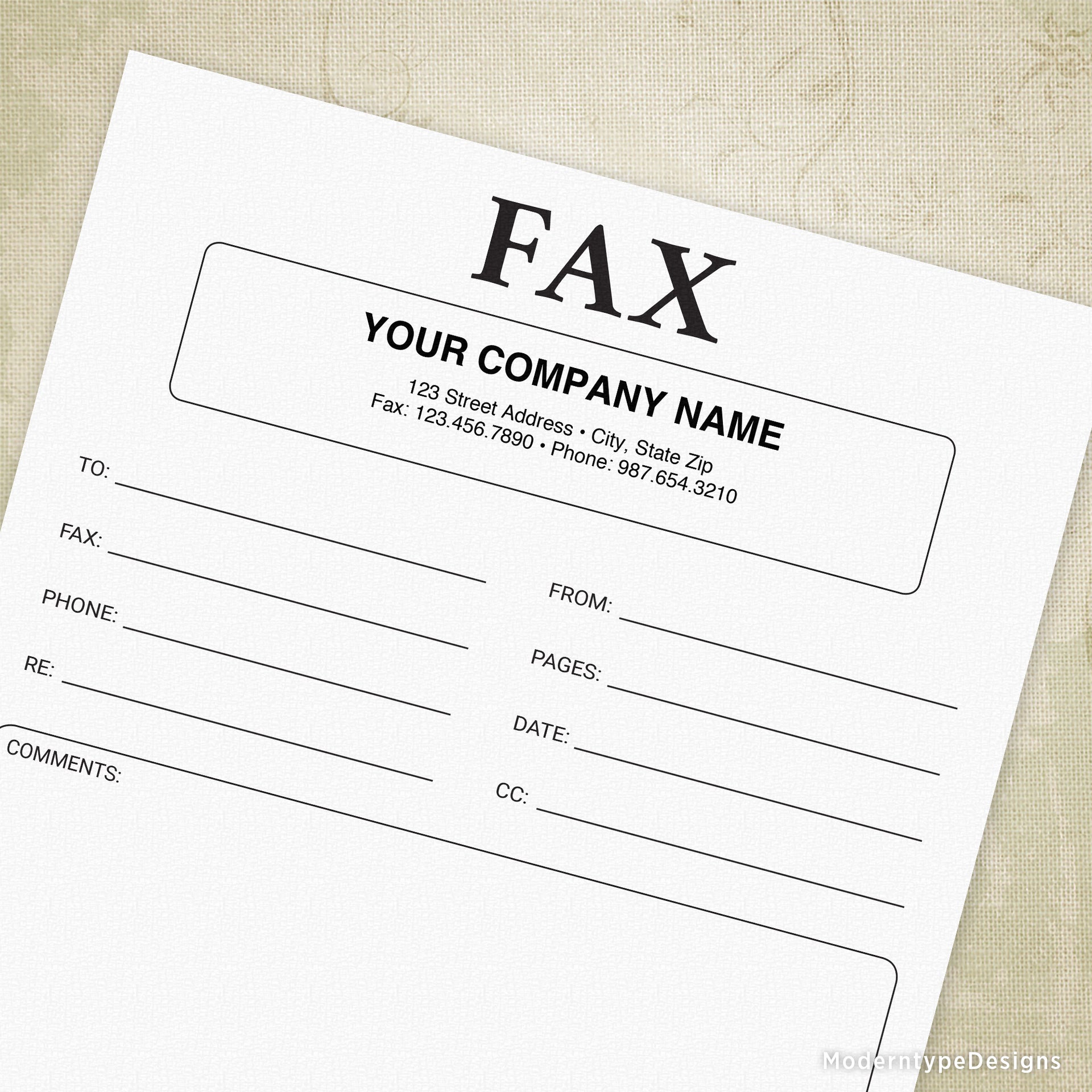 Fax Cover Sheet Printable Form, Personalized for Fax Cover Letter Free Printable