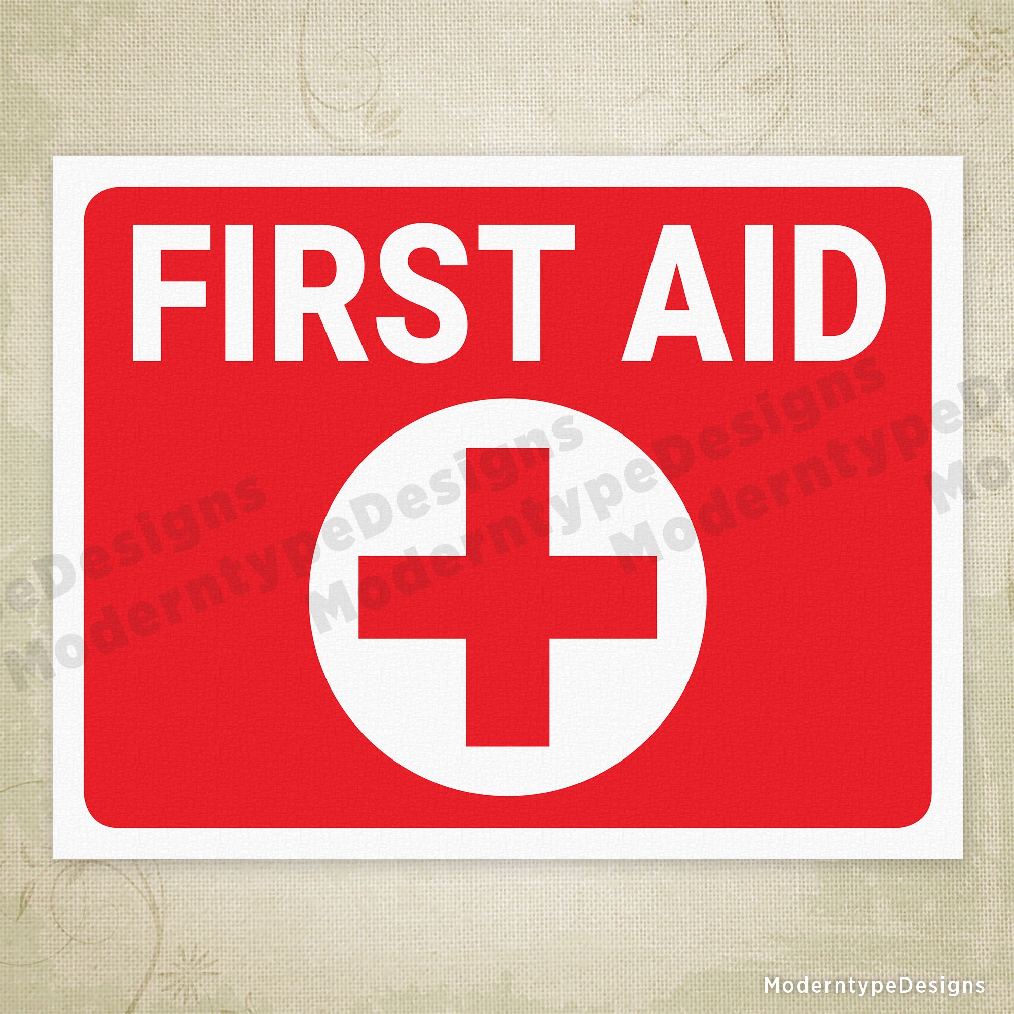 First Aid Printable Sign