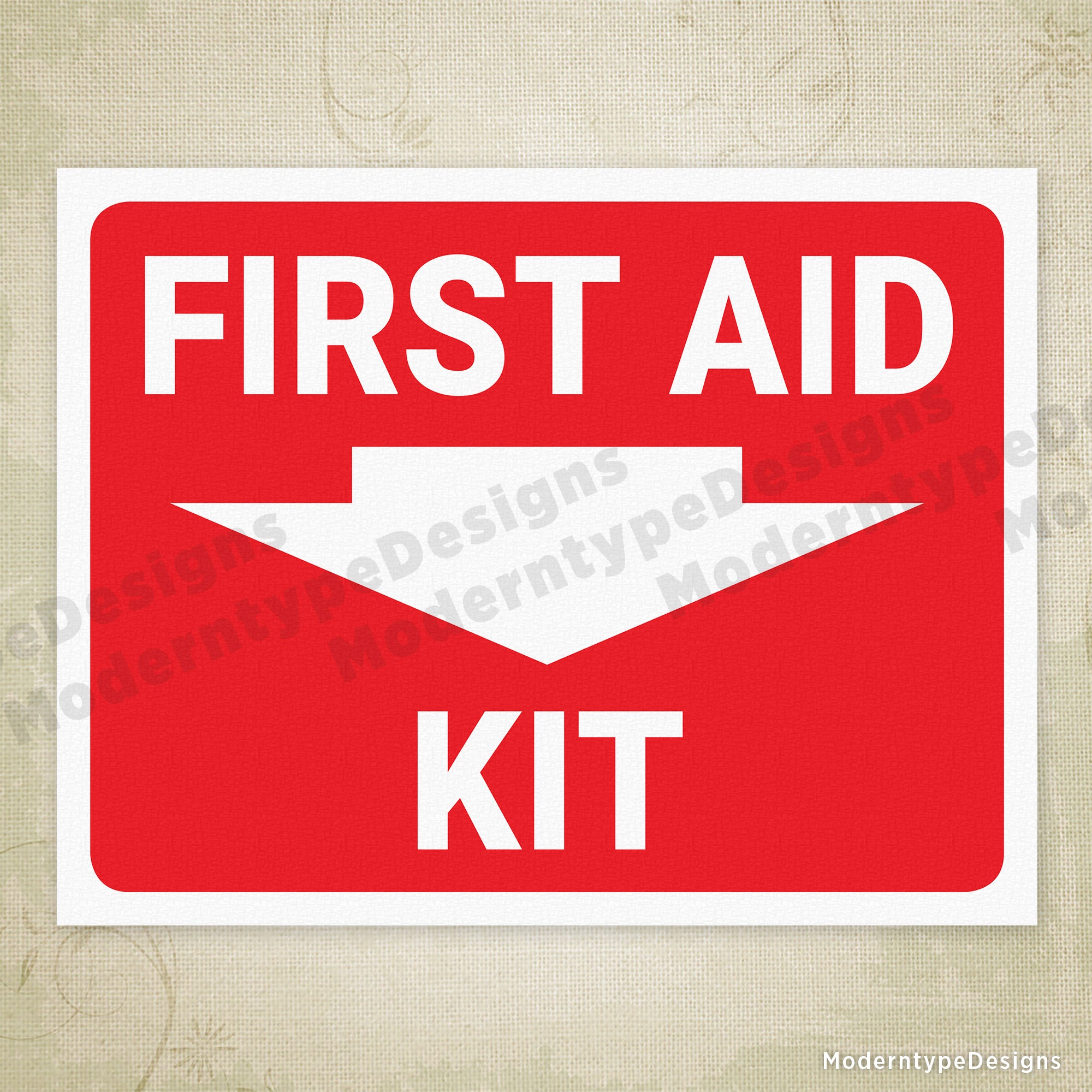 First Aid Kit Printable Sign