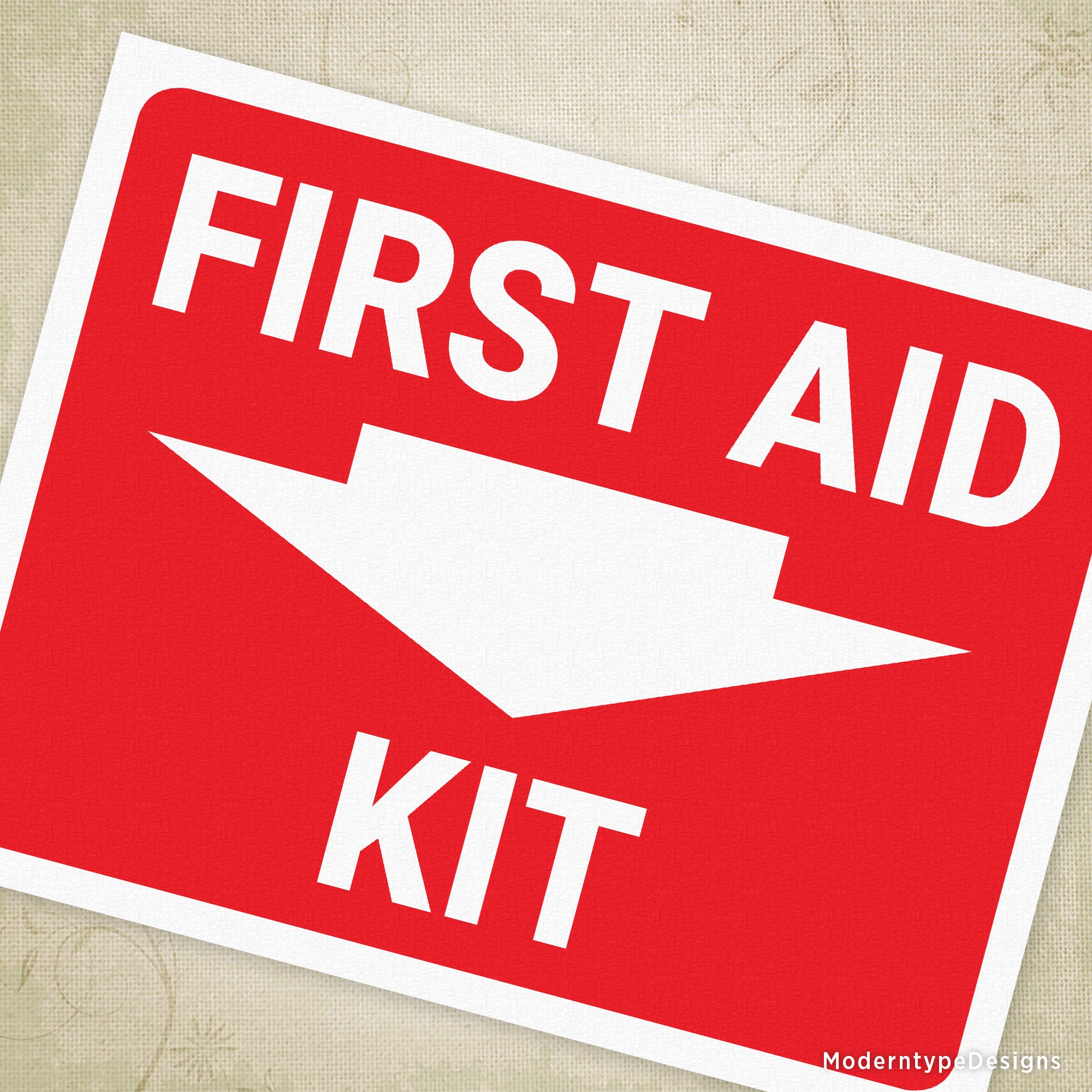 First Aid Kit Printable Sign
