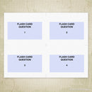 Flash Cards Printable Large 5 5 X 4 25 Editable