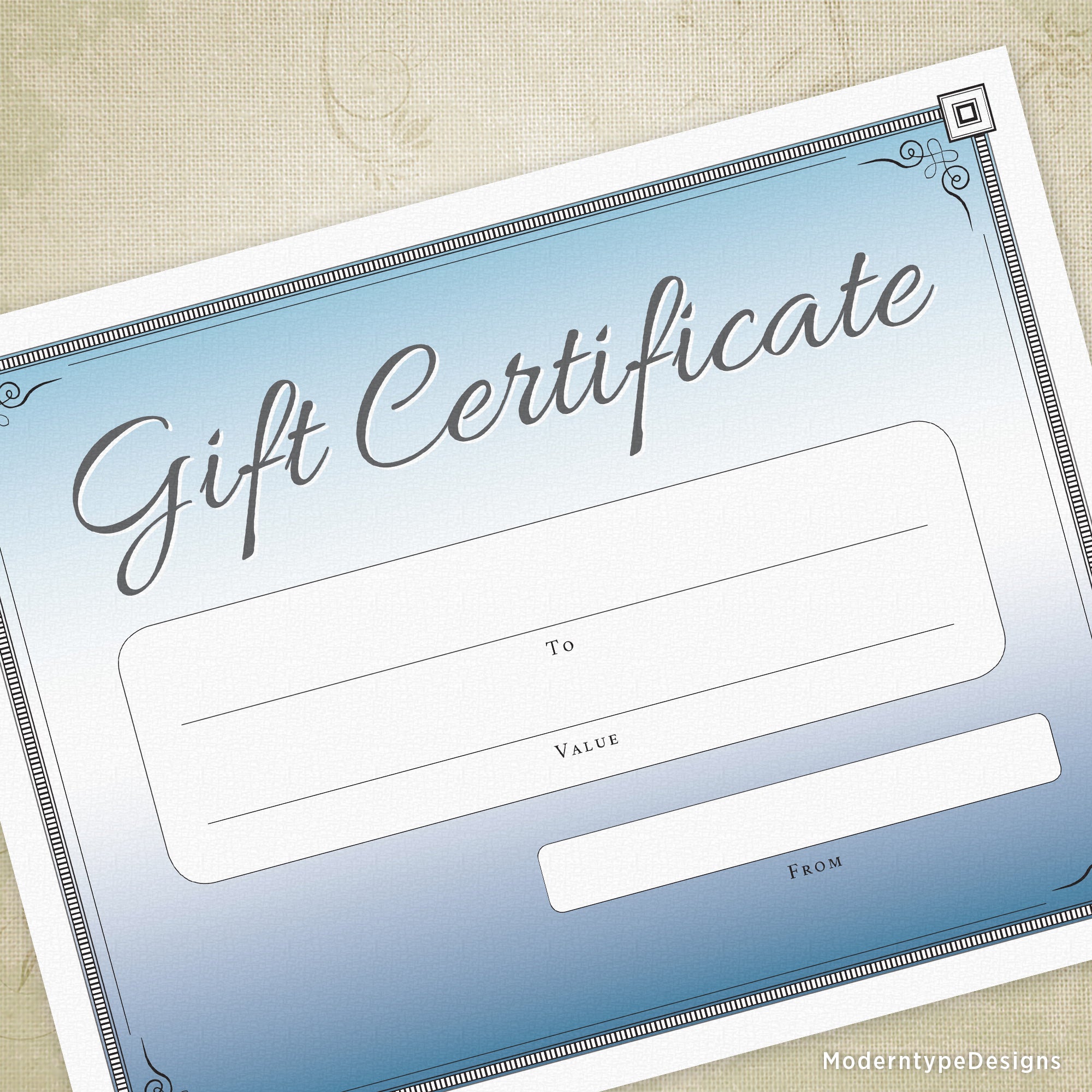 Gift Certificate Printable