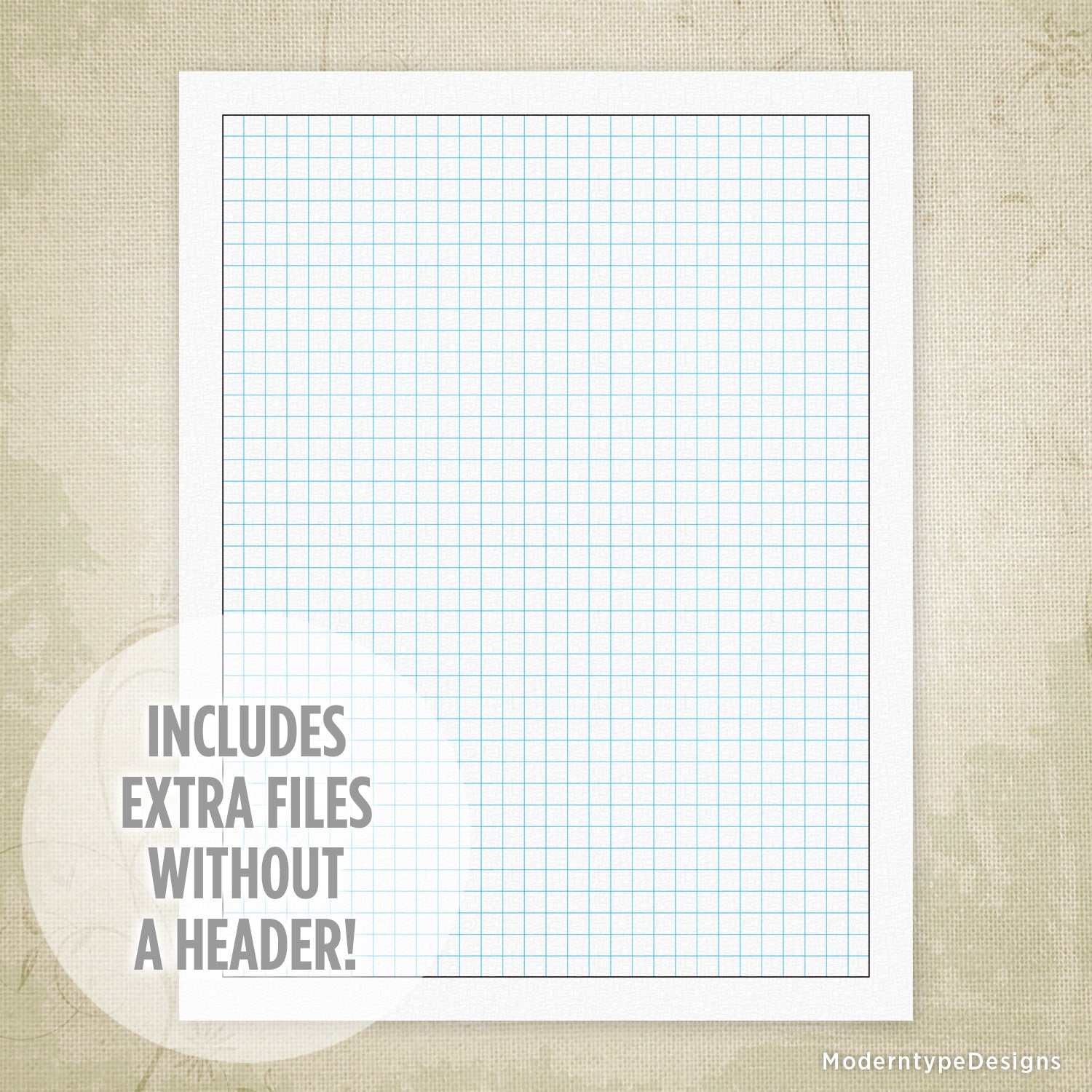 Graph Paper Printable for Clipboard, Personalized