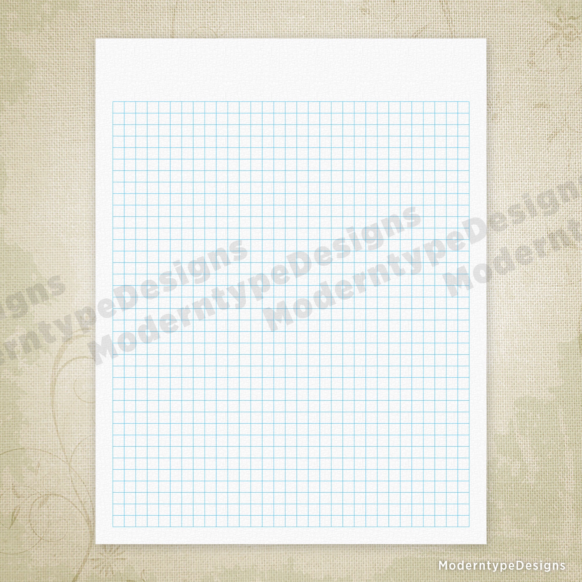 Vector printing paper note, A4 size. Squared paper blank for