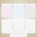 Hexagon Grid Digital Paper Printable