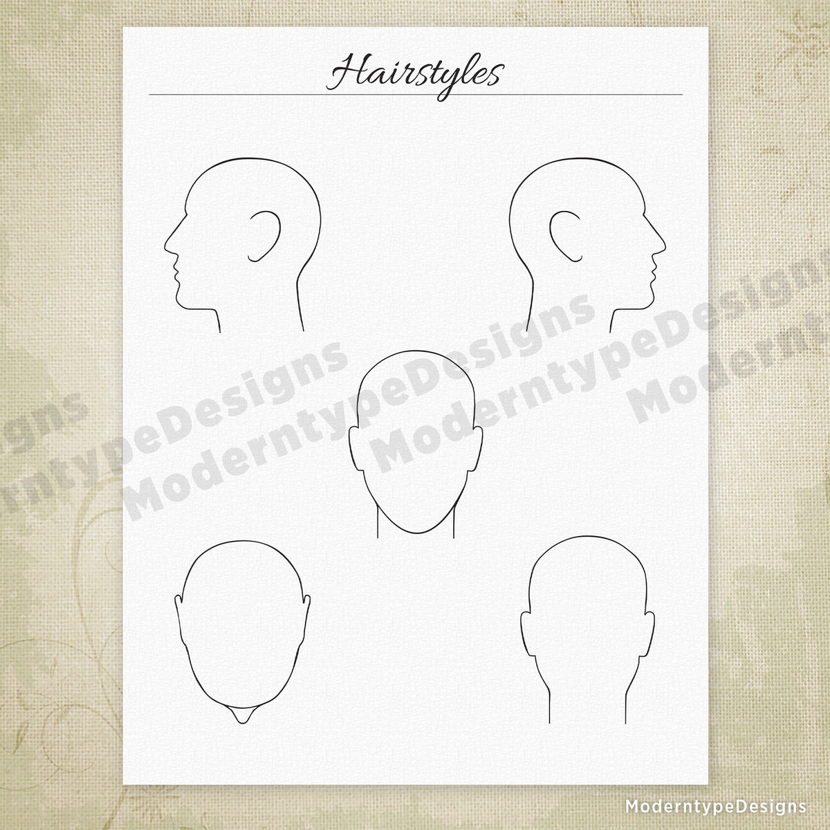 Hairstyles Drawing Printable