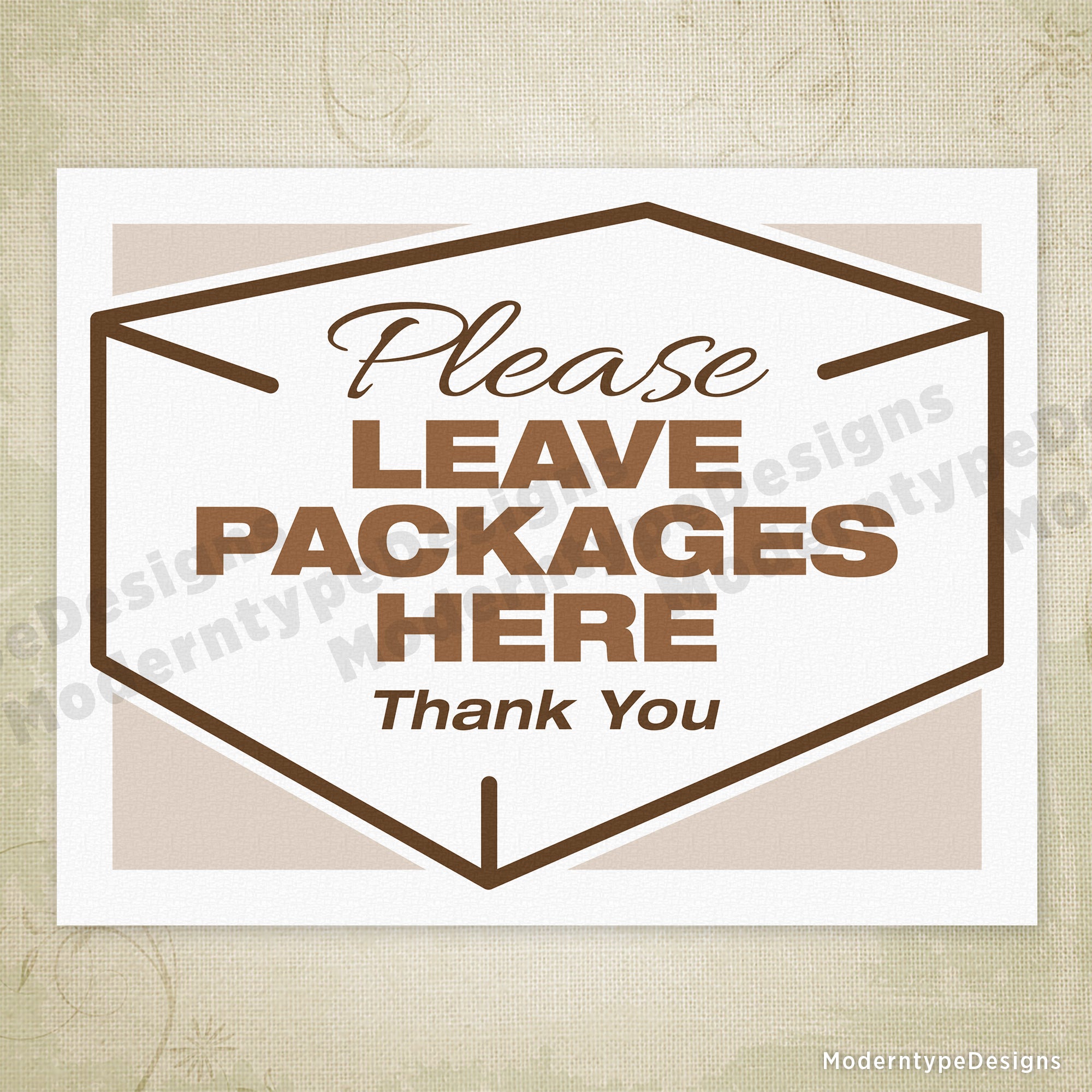 Please Leave Packages Here Printable Sign