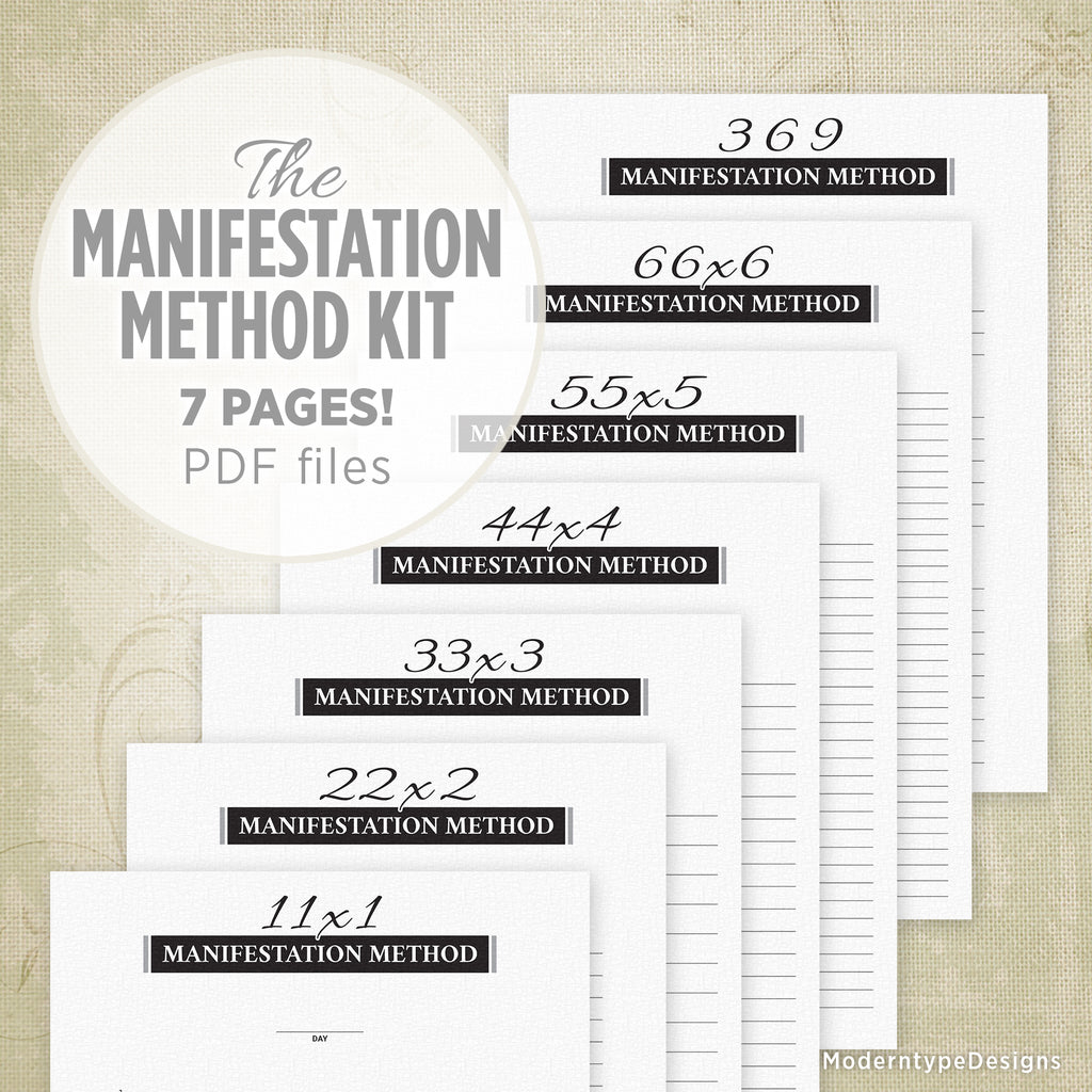 22x2 The Manifestation Method Kit Printable