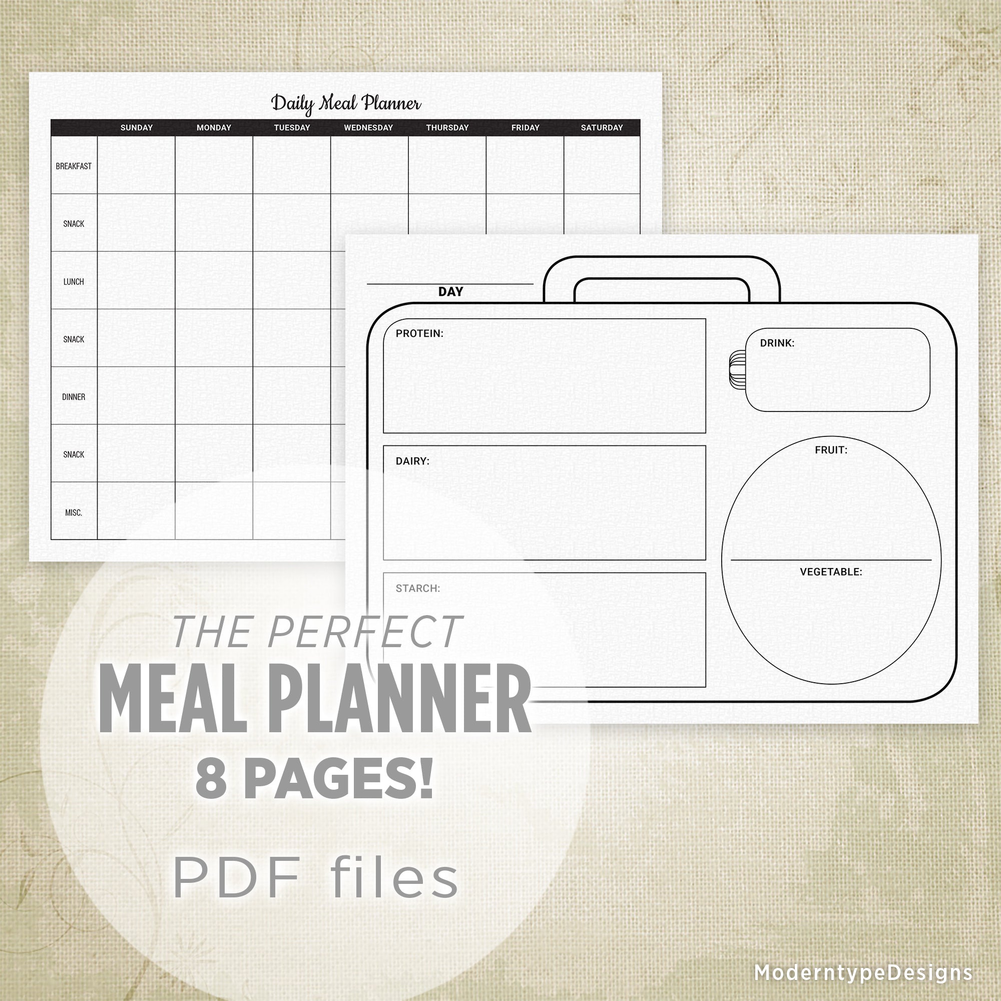 Meal Planner Printable Kit