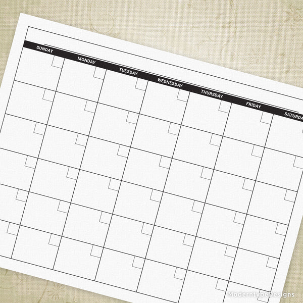 Blank Monthly Simple Calendar Printable blank-monthly-simple-calendar-printable
