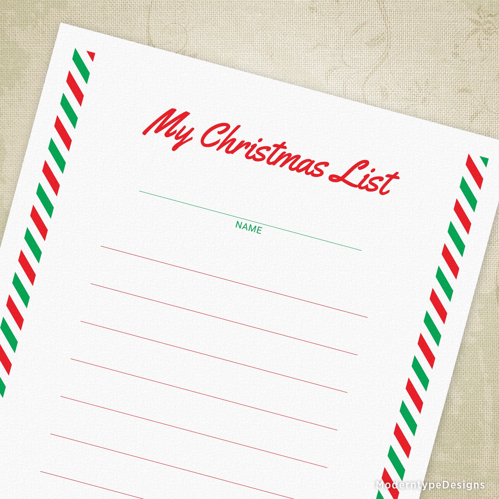 My Christmas List Printable