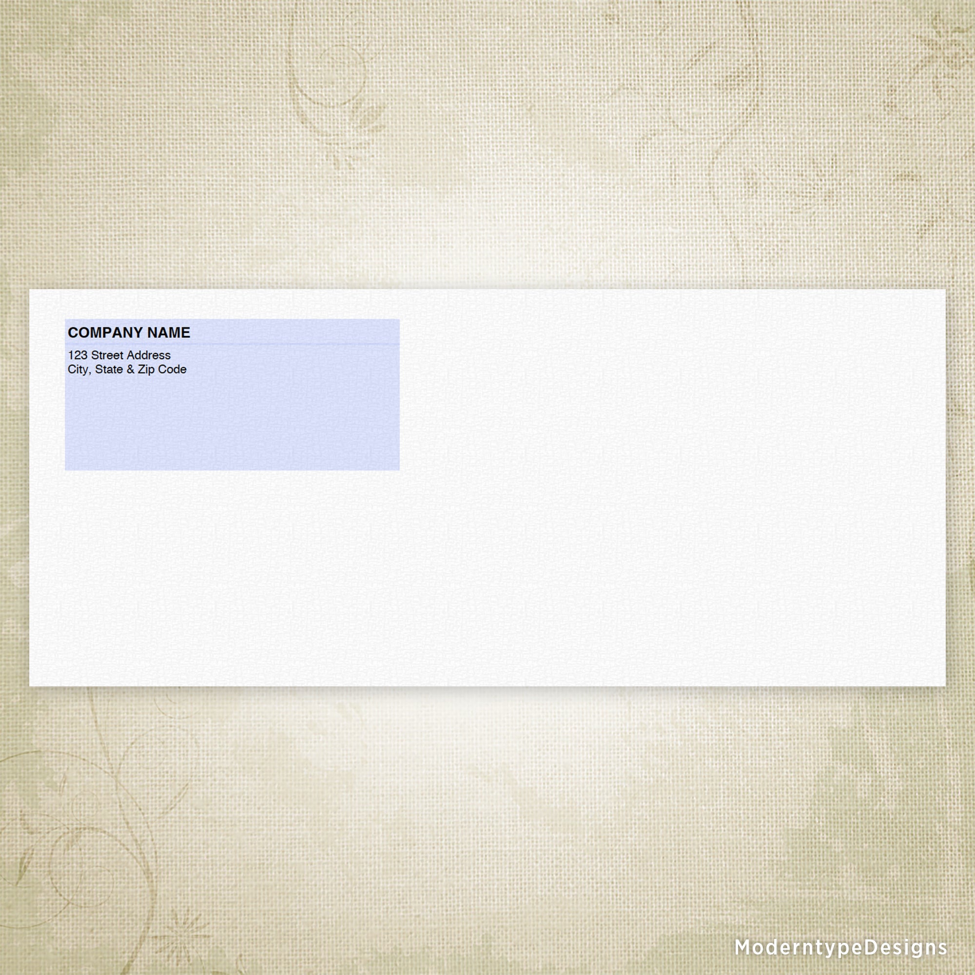 No. 10 Standard Envelope Printable, Editable