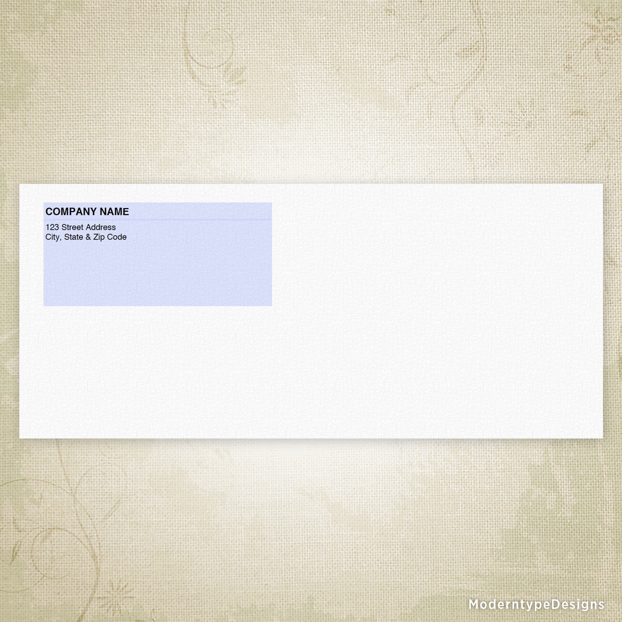 No. 9 Standard Envelope Printable, Editable