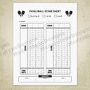 Pickleball Scoring Sheet Printable 2