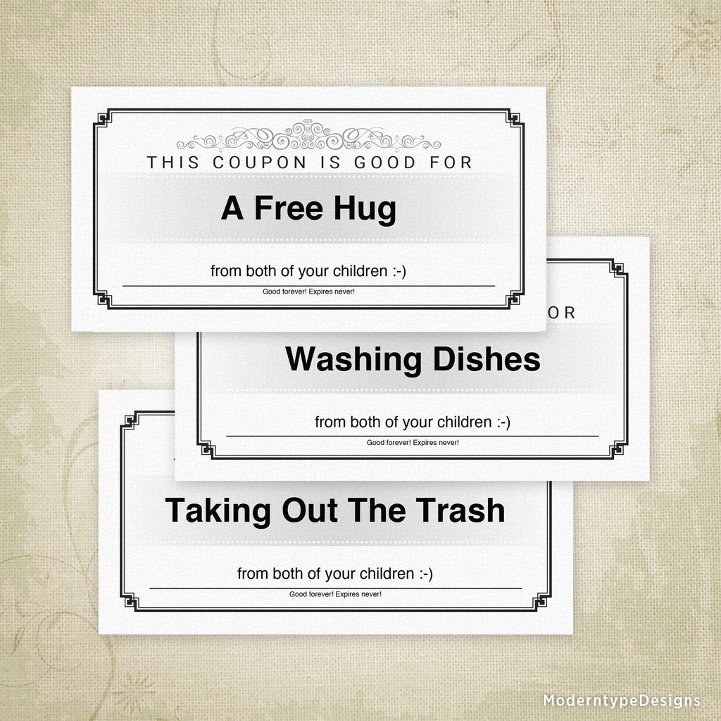 Love Coupons Printable Personalized