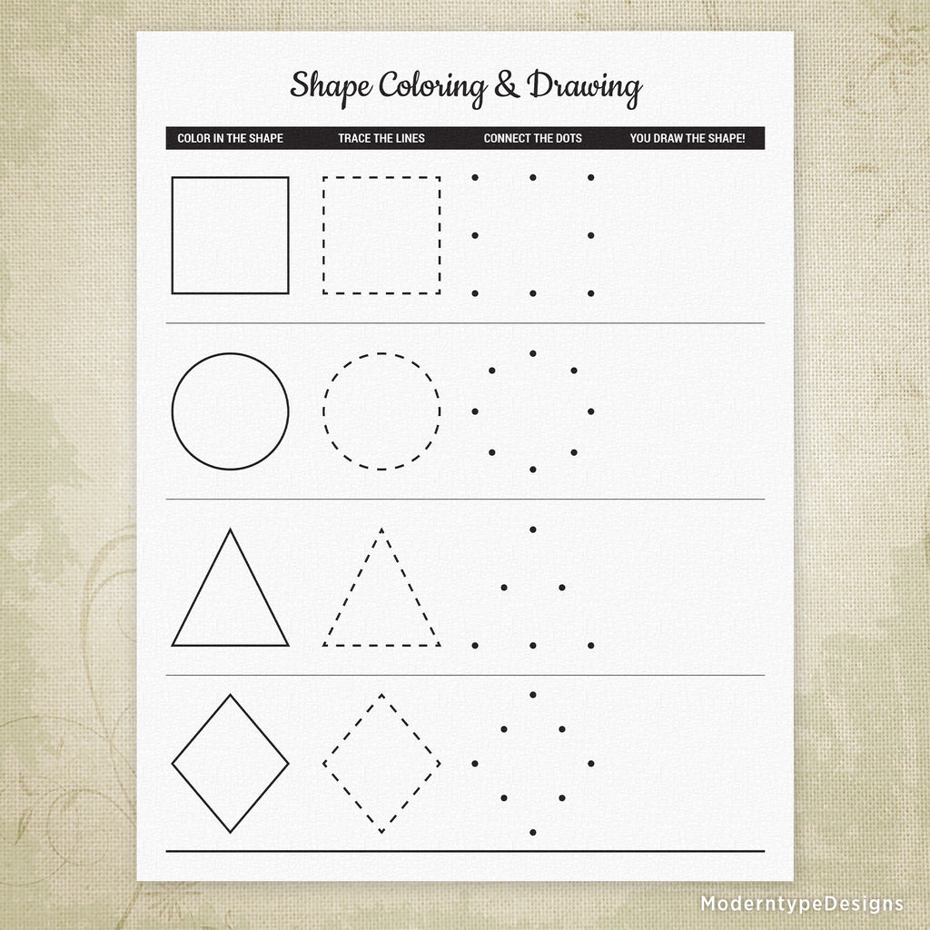 Colorful Shapes Drawing.pdf Shape Coloring & Drawing Printable