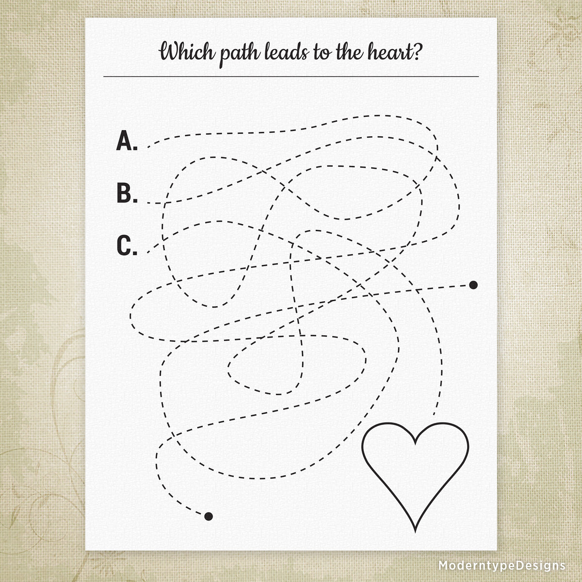 Find the Path to the Shape Printable
