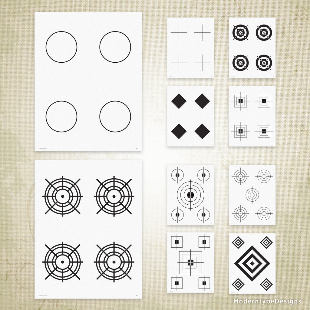 50 Shooting Targets Printable