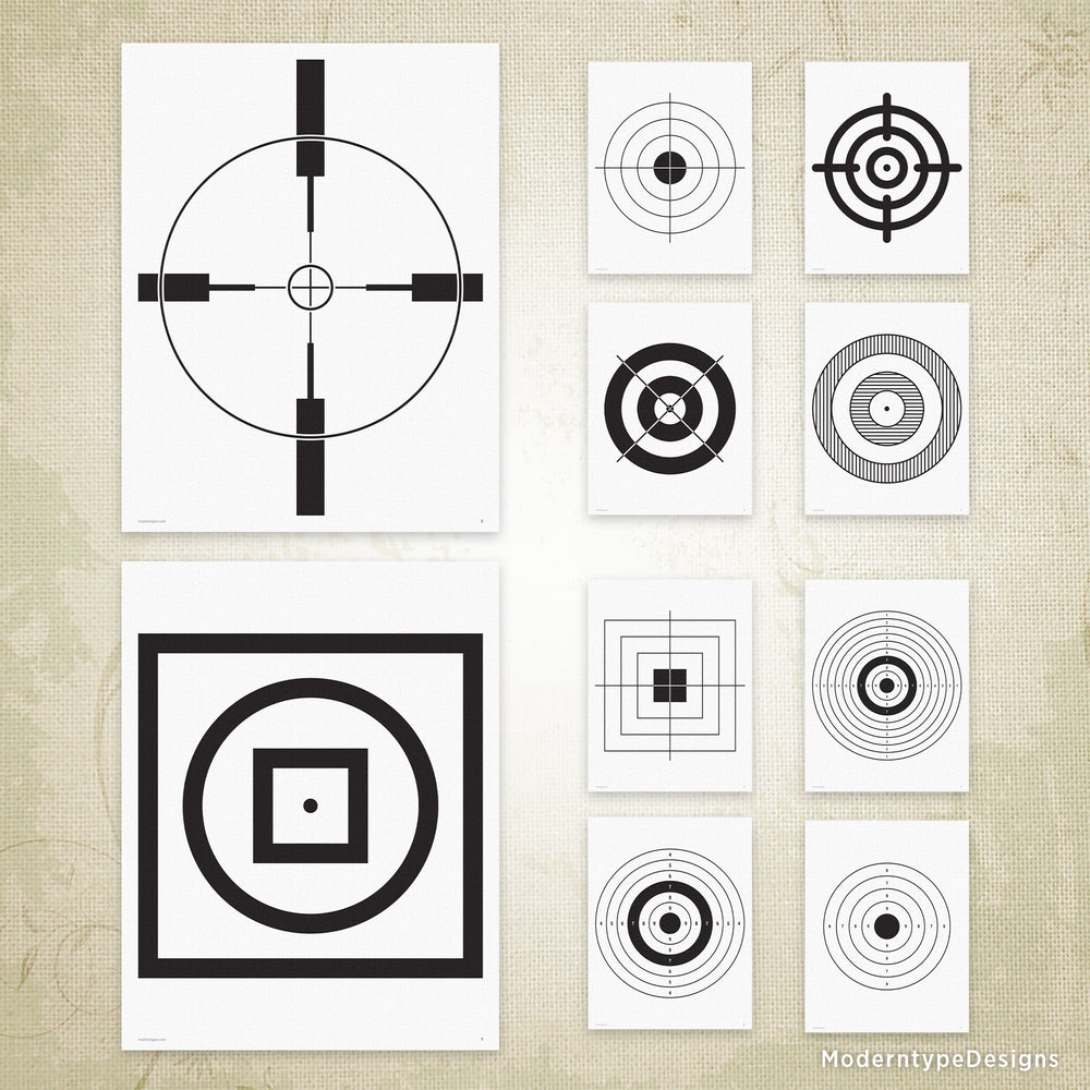 Target Shooting Sample 50 Shooting Targets Printable