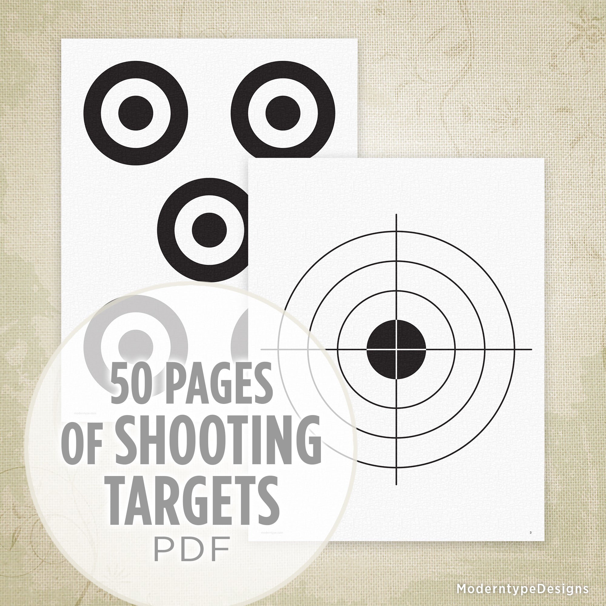 50 Shooting Targets Printable