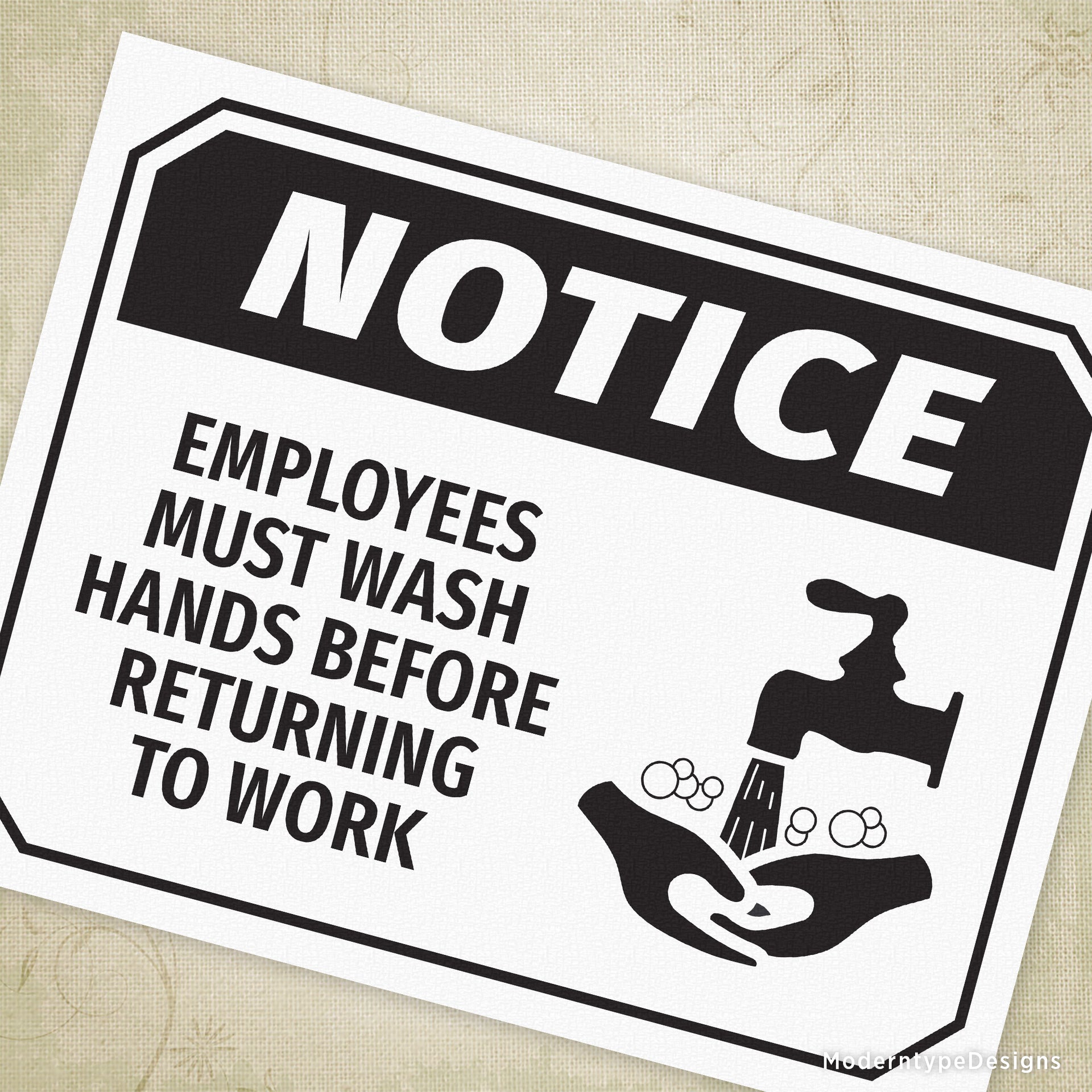 Employee Wash Hands Printable Sign for Employees Must Wash Hands Sign Free Printable